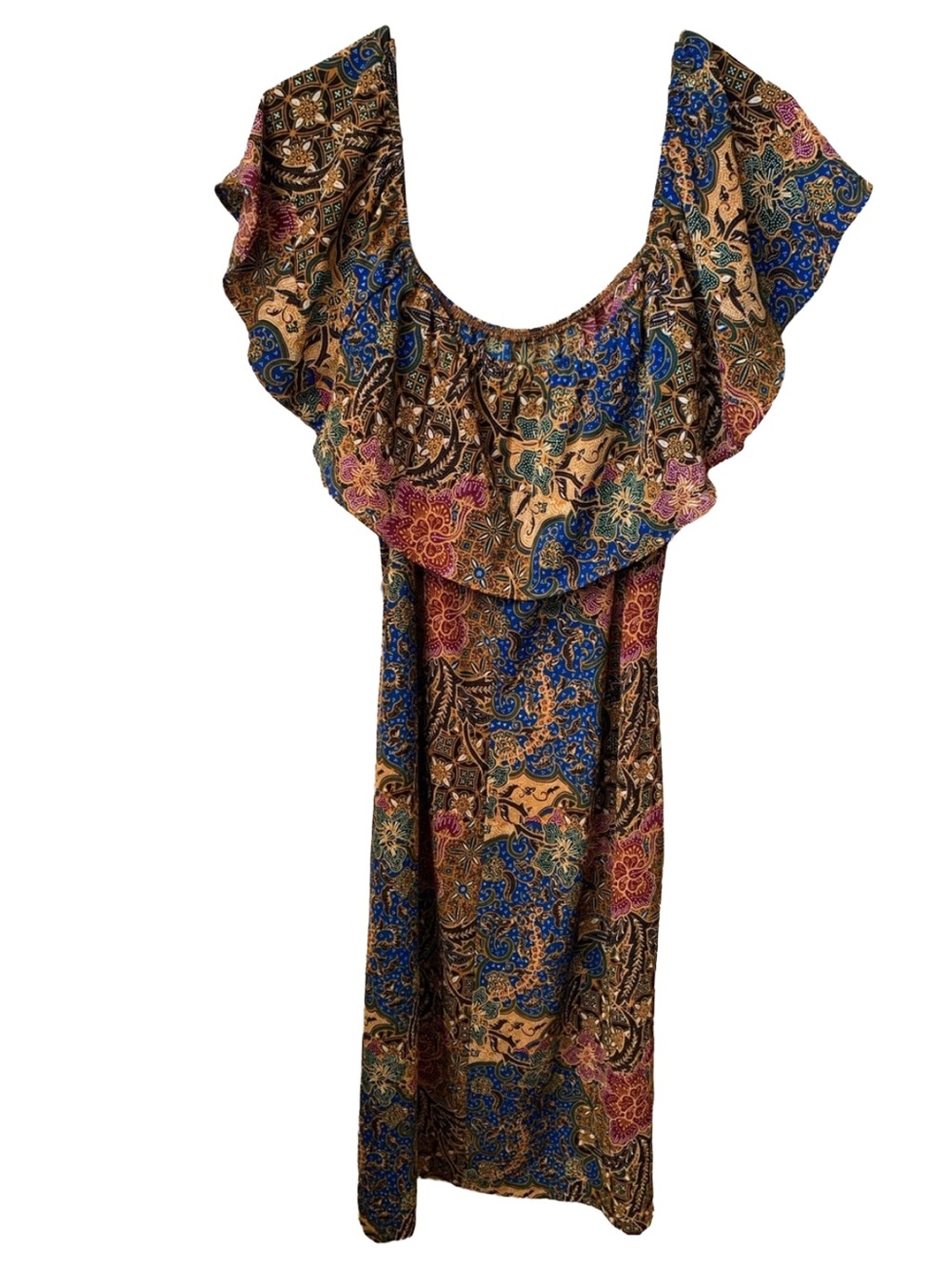 RABBIT RABBIT RABBIT Women’s Elastic On or Off Shoulder Floral Midi Dress